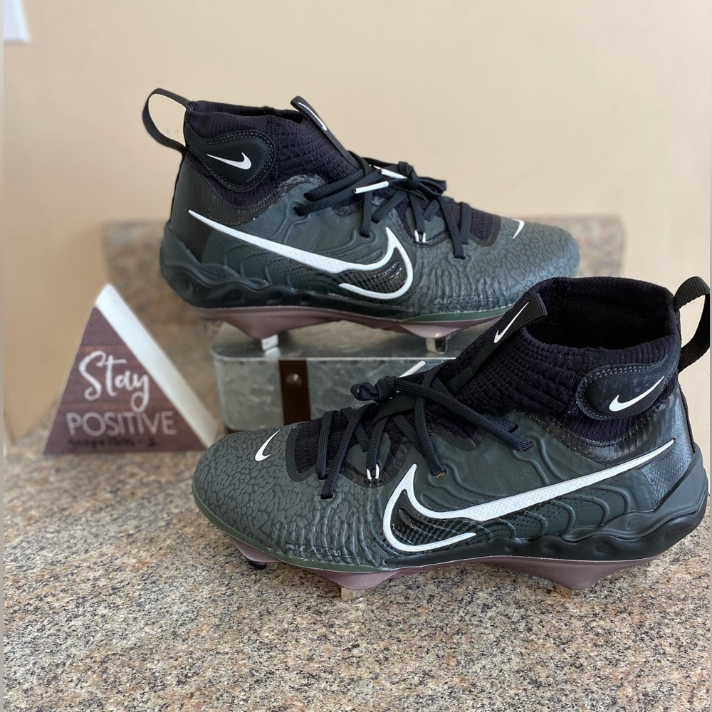Nike Alpha Huarache NXT Black/Gray Metal Baseball Cleats DJ6517-010 Size 12 New!